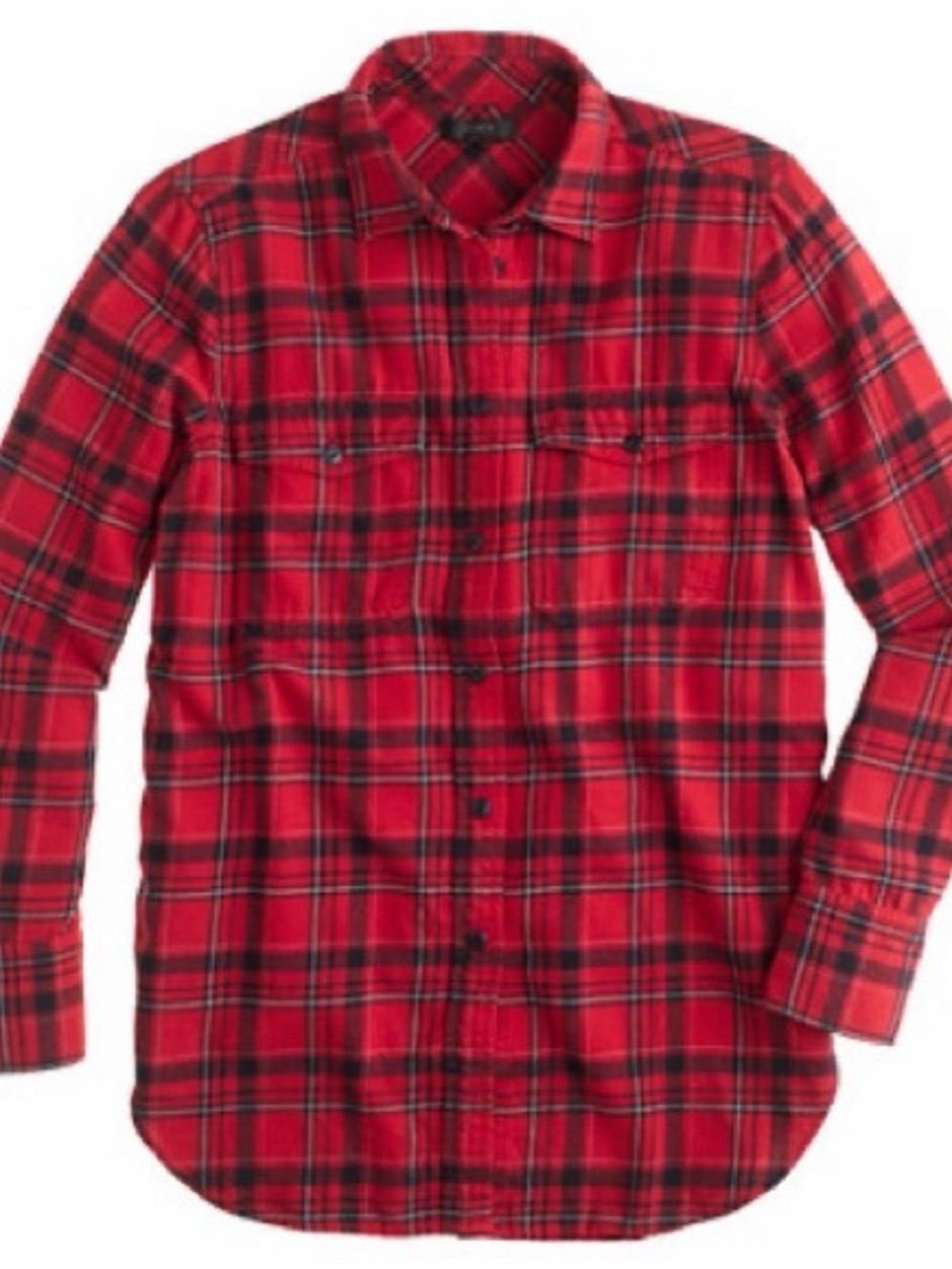 J Crew Red Plaid Flannel